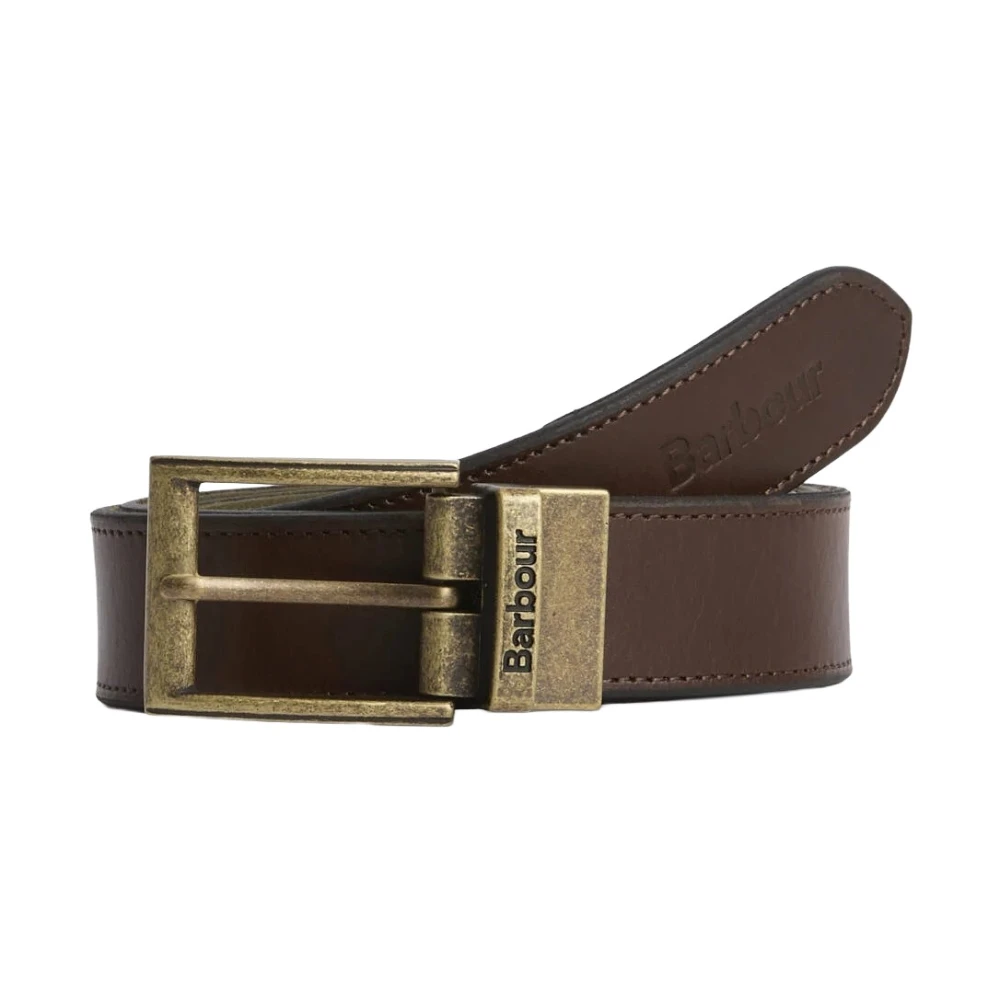 Barbour Men's Brown Belts, S, Reversible Transport L Belt