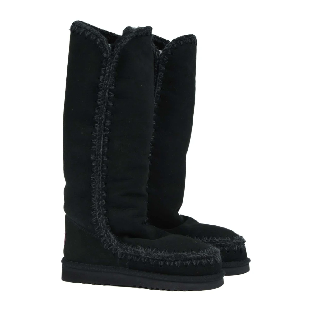 Mou Zwarte Suède Eskimo Laarzen Black Dames