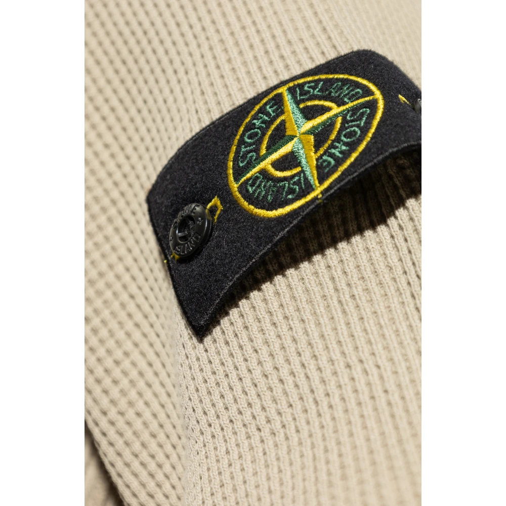 Stone Island Sweatshirt met Logo Beige Heren