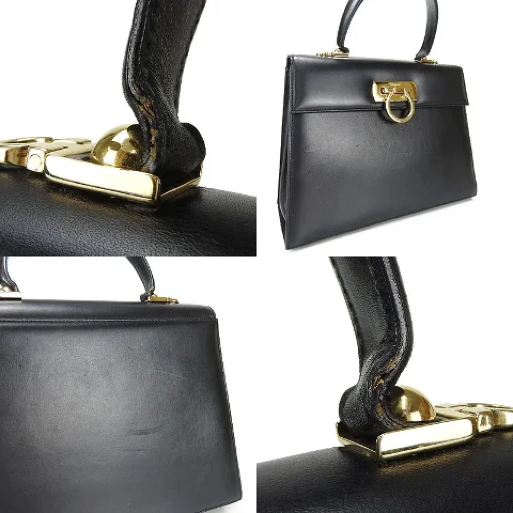 Salvatore Ferragamo Pre-owned Leather handbags Black Dames