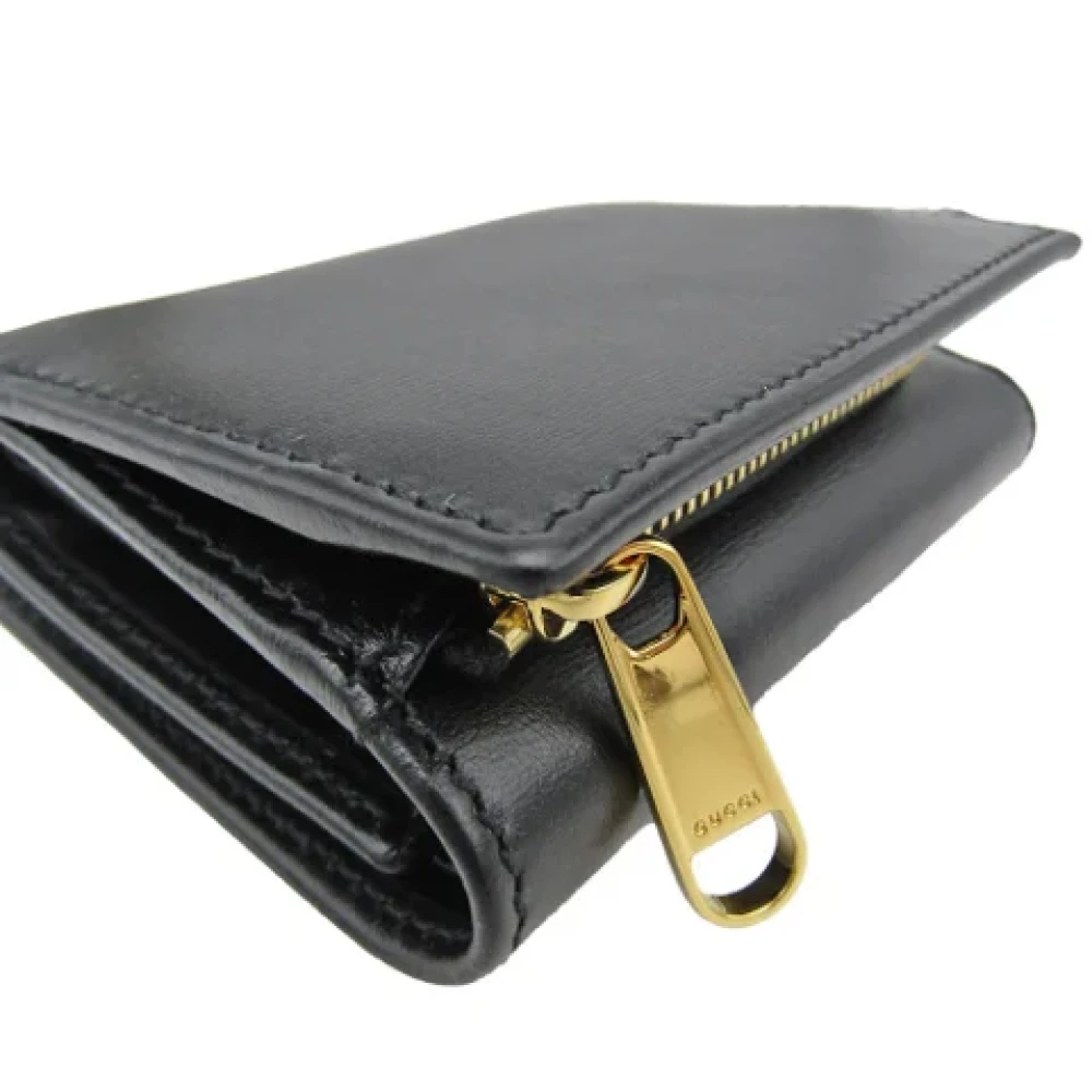 Gucci Vintage Pre-owned Leather wallets Black Dames
