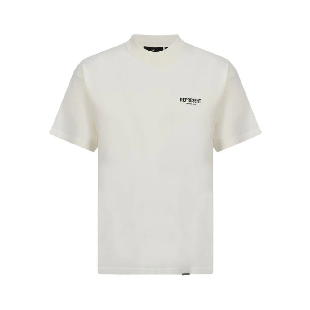 Represent Monogram Cotton T-Shirt Relaxed Fit - Male - T-Shirts - White - S - Tops