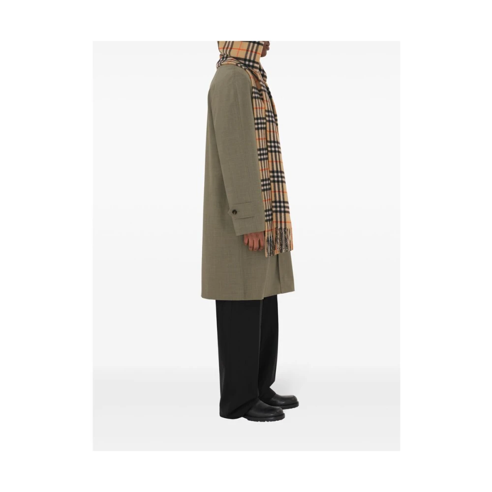 Burberry Beige Geruit Patroon Kasjmier Sjaal Beige Heren