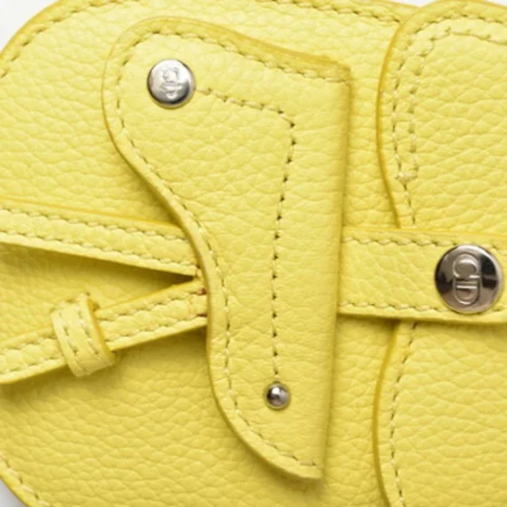 Dior Vintage Pre-owned Leather wallets Yellow Dames