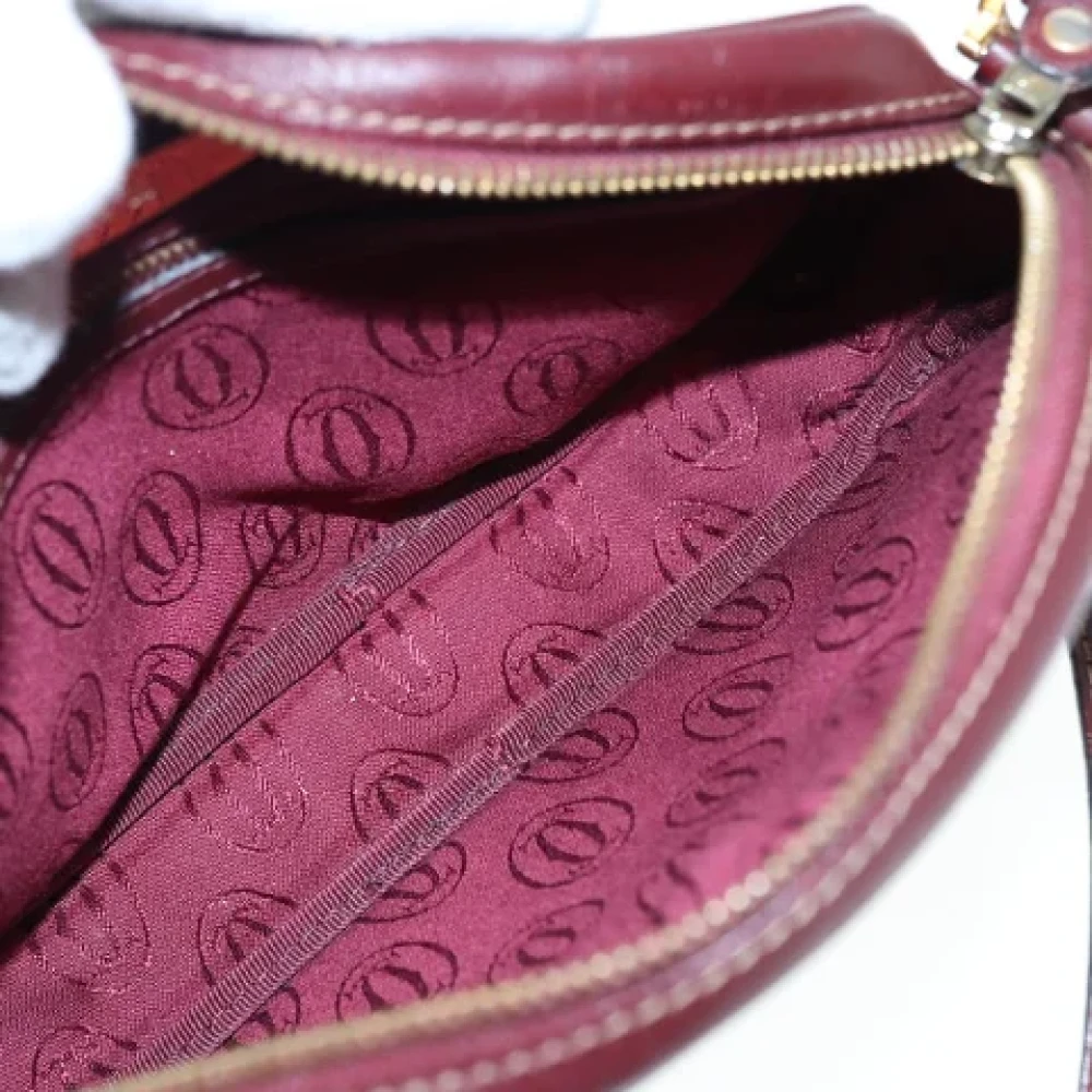 Cartier Vintage Pre-owned Leather shoulder-bags Red Dames