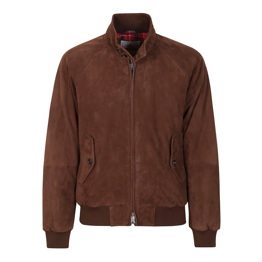 Baracuta Chocolade Suede Jas met Thermore Voering Brown Heren