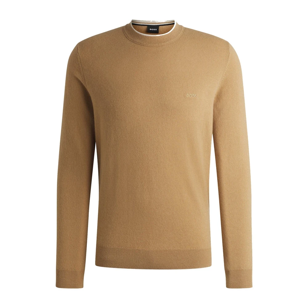 Hugo Boss Wollen Heren Ebacio Trui Brown Heren