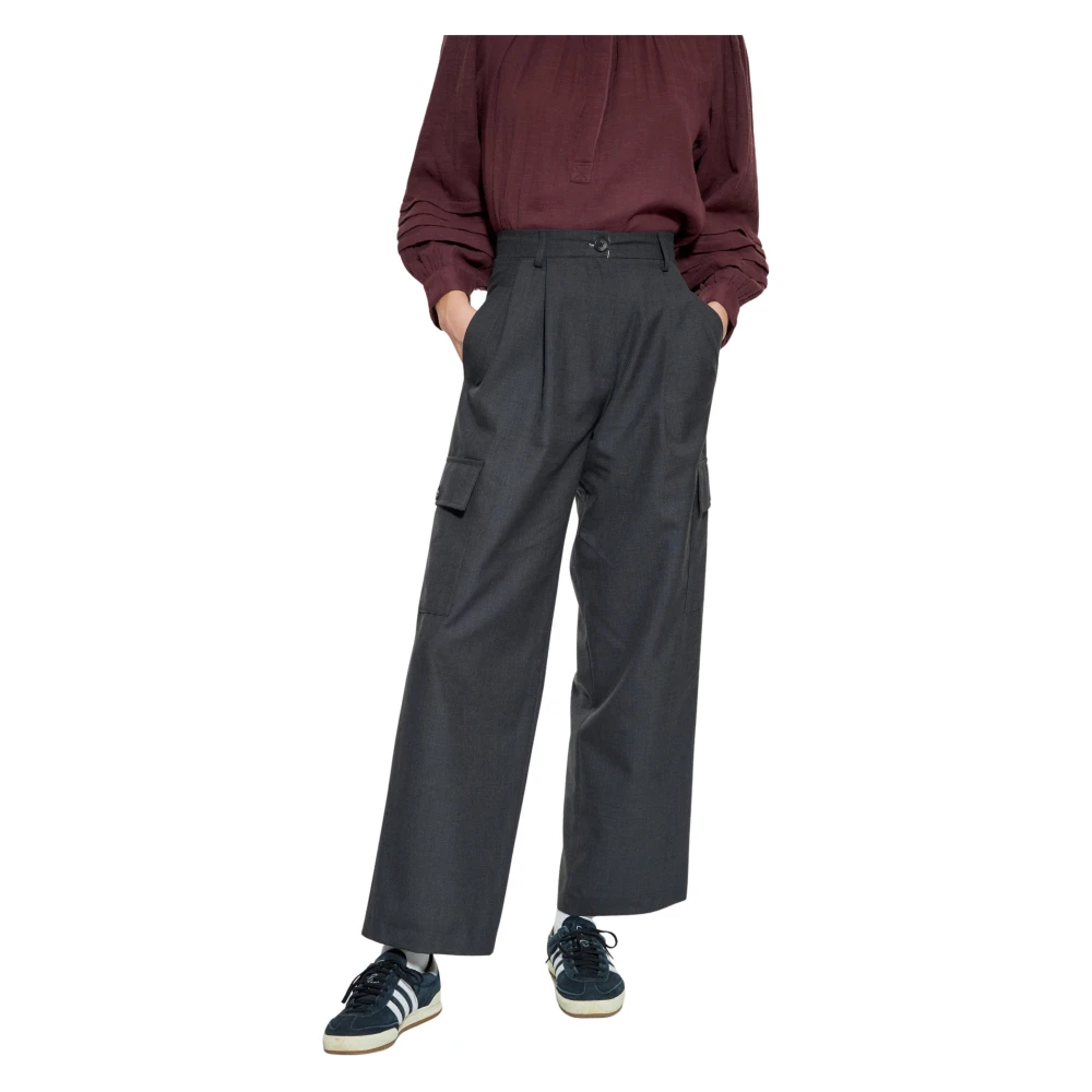 Antik batik Francisco wollen cargobroek Gray Dames