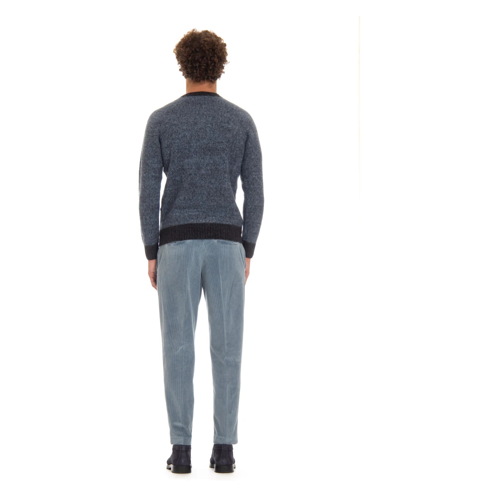 Drumohr Zachte Crew Neck Sweater Blue Heren