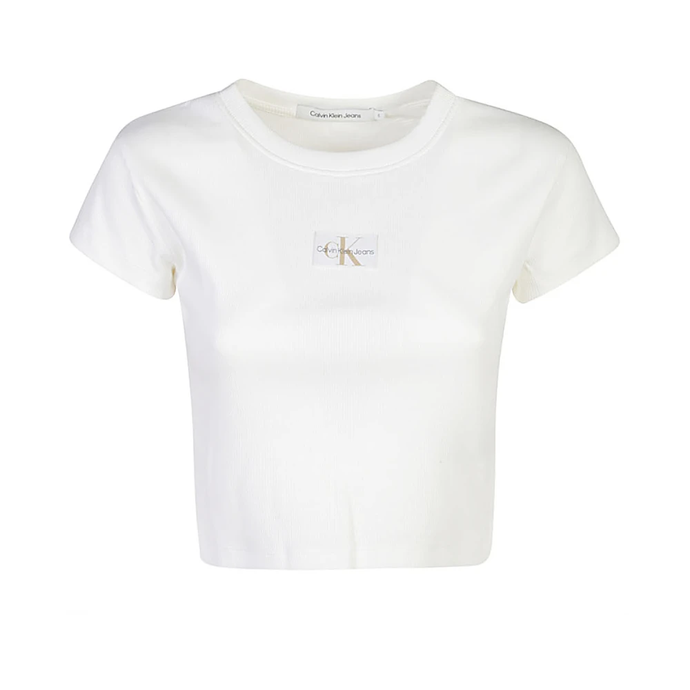 Calvin Klein Jeans Witte T-shirts en Polos White Dames