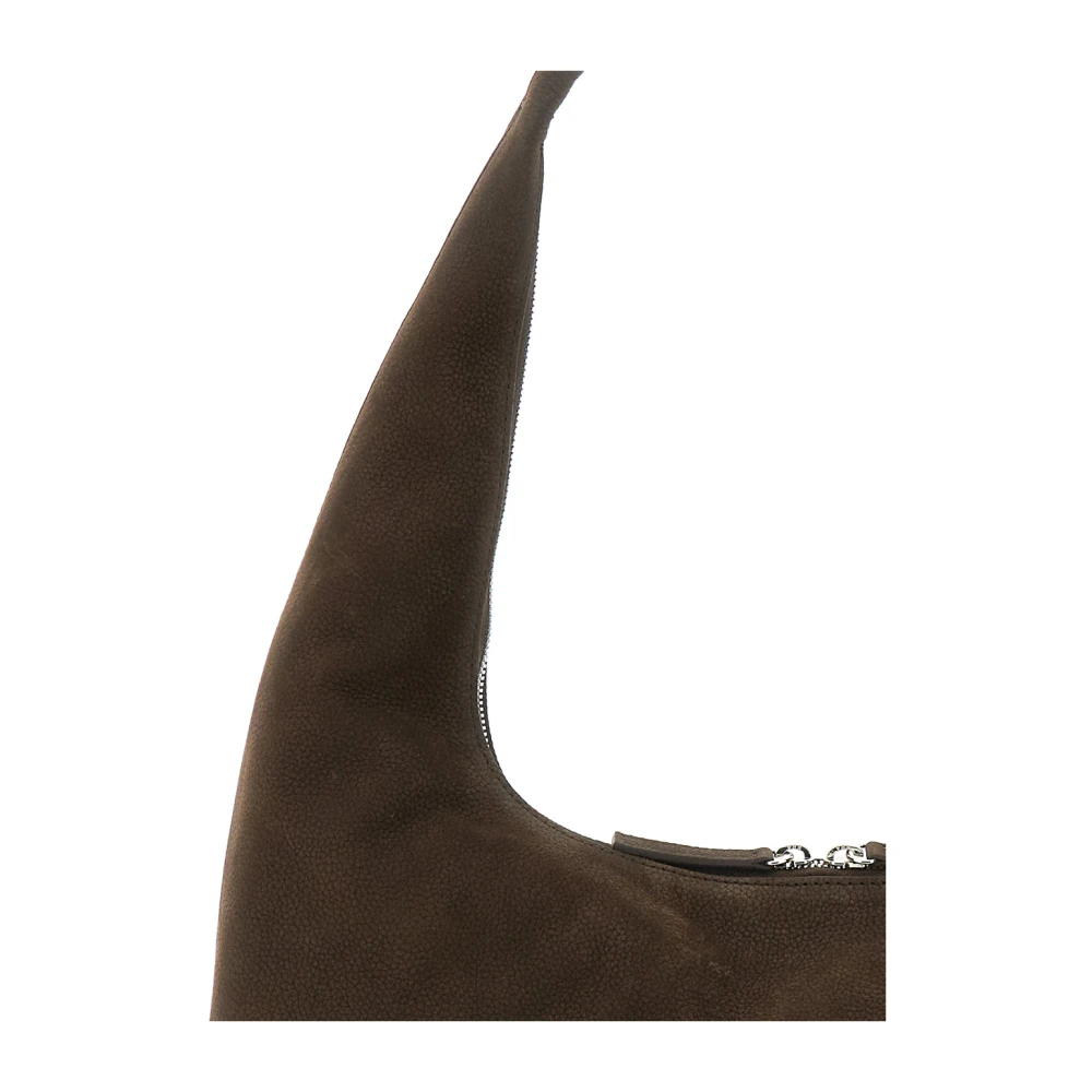 Marge Sherwood Bruine schoudertas met logobedrukking Brown Dames