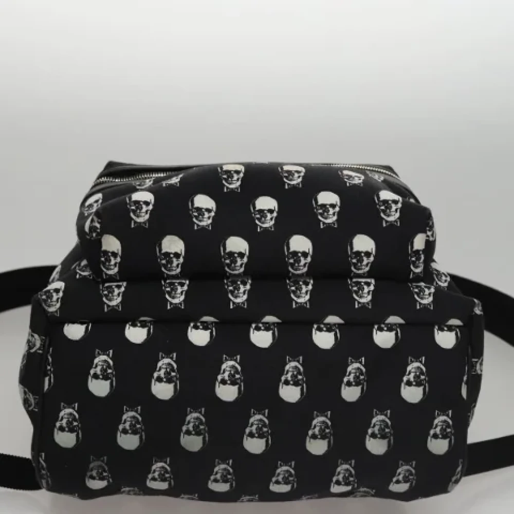 Saint Laurent Vintage Pre-owned Nylon backpacks Black Dames