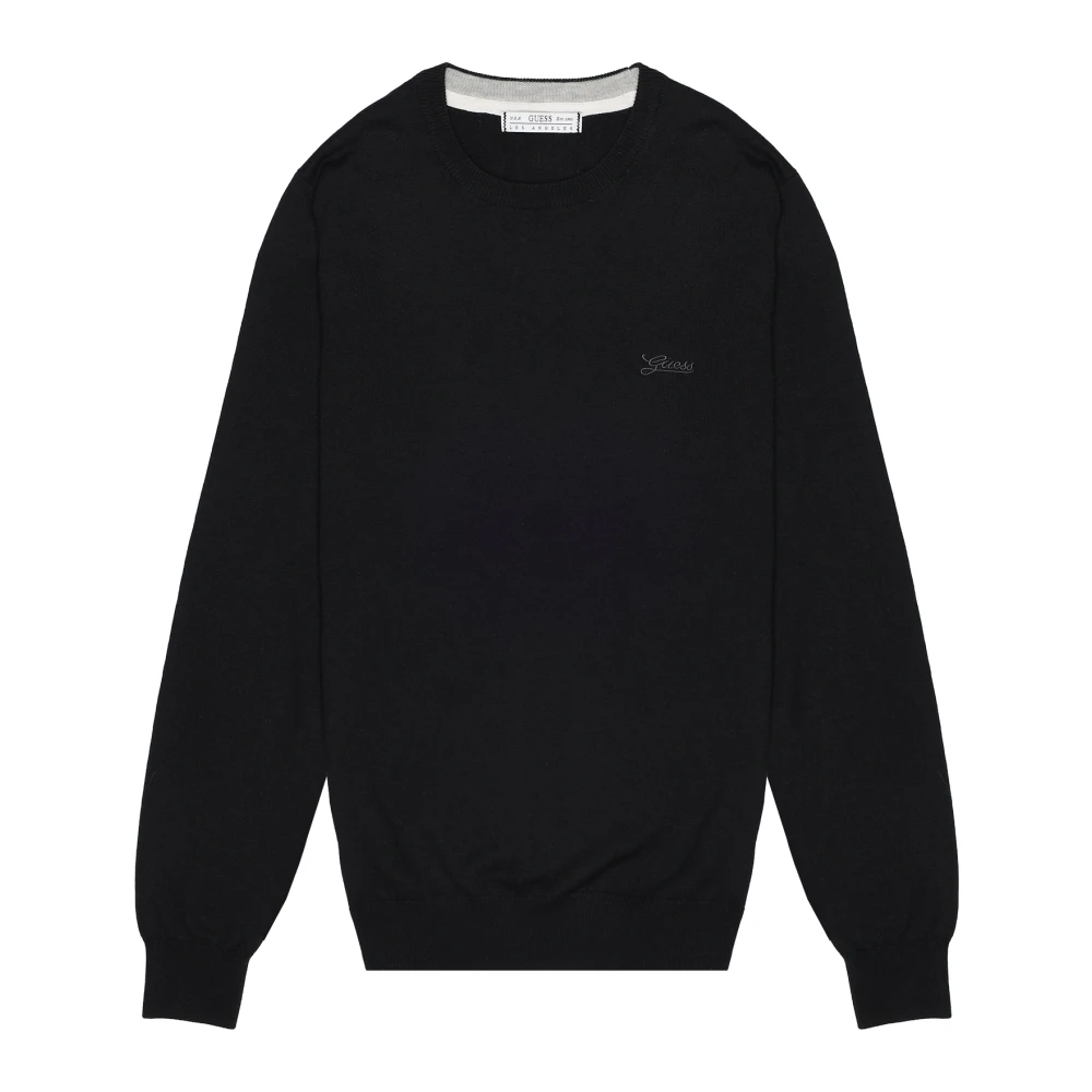 Guess Black Daniel Cn Ls Basic Swtr - Male - Round-Neck Knitwear - 2XL - Knitwear