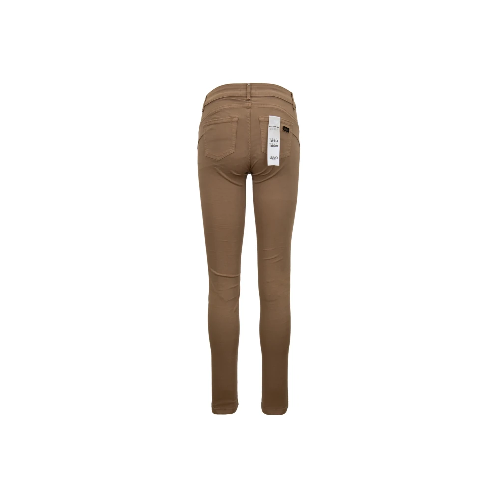 Liu Jo Ritssluiting Knoop Dames Jeans Brown Dames