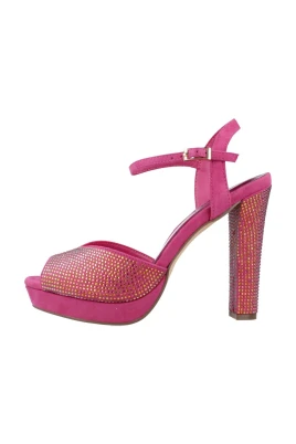 Microfiber High Heel Sandal