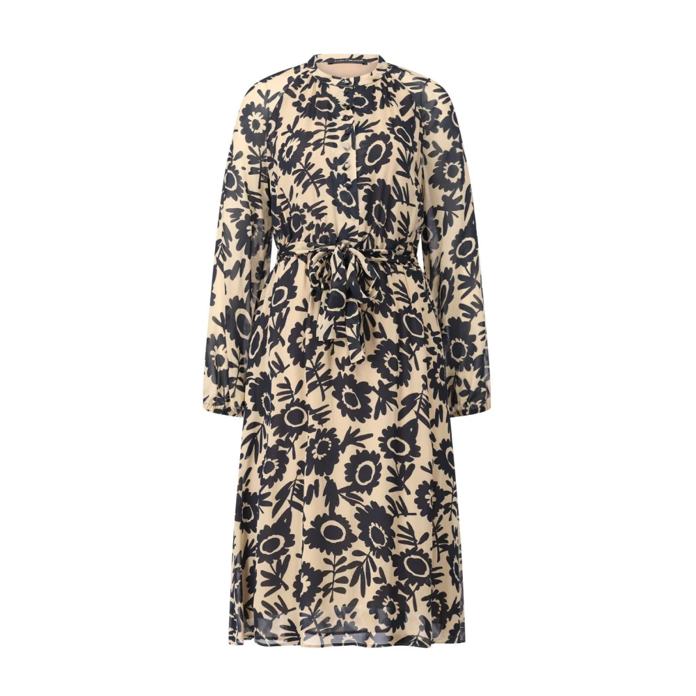 LUISA CERANO Bloemen A-lijn Jurk met Riem Multicolor Dames