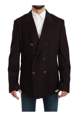 Underbar Bordeaux Dubbelknäppt Blazer