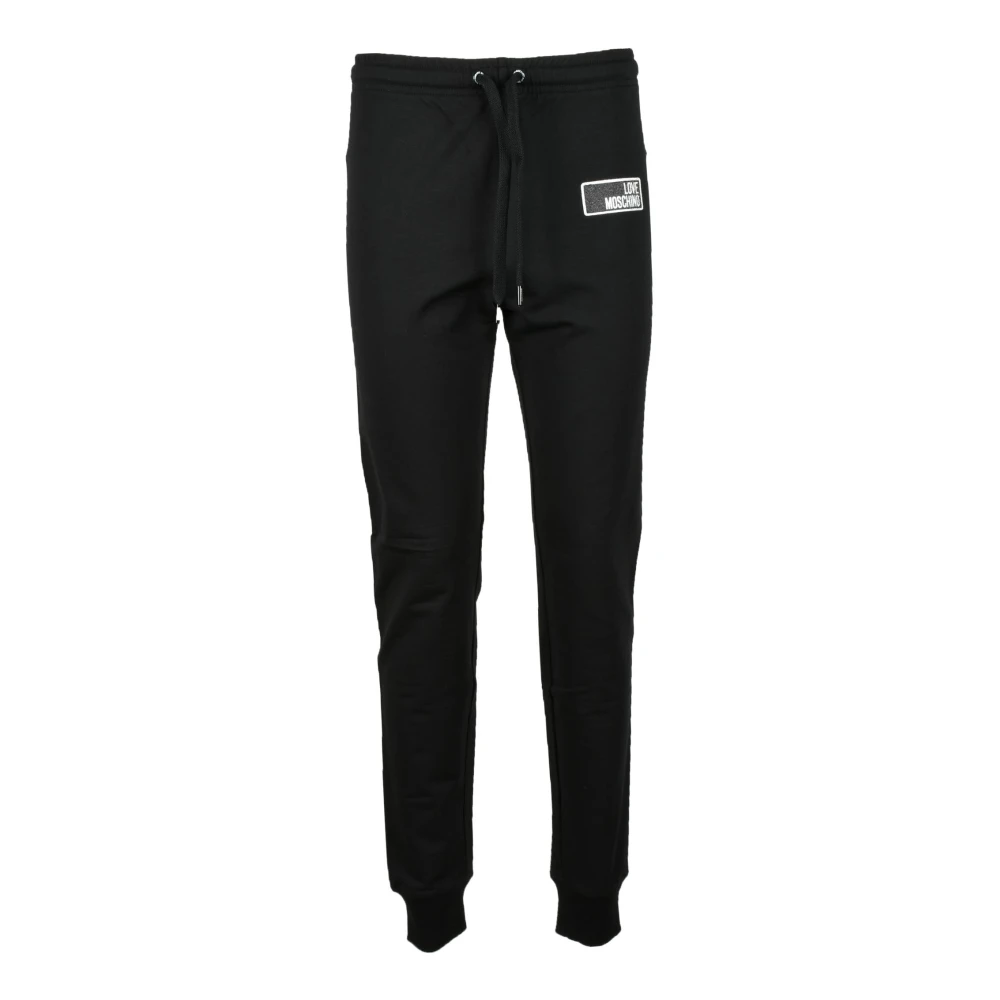 Love Moschino Katoen Spandex Broek Black Dames