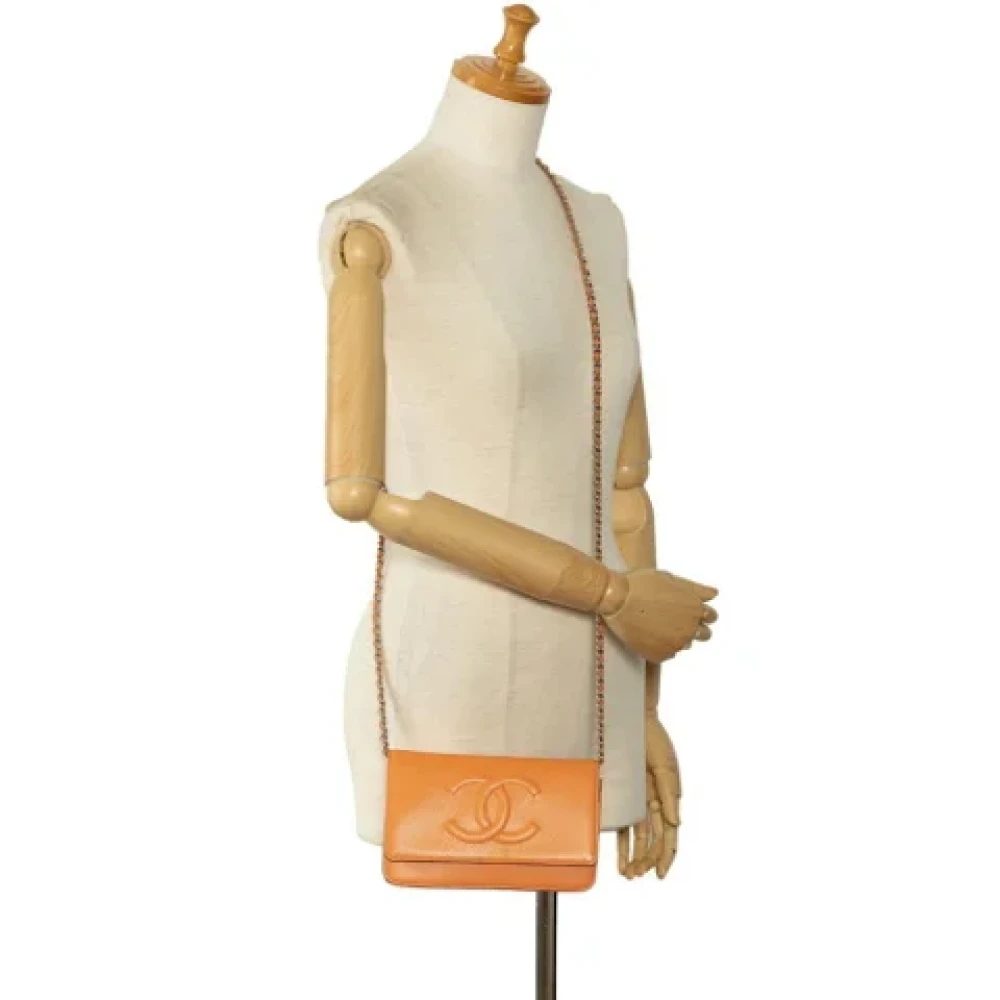 Chanel Vintage Pre-owned Leather chanel-bags Orange Dames