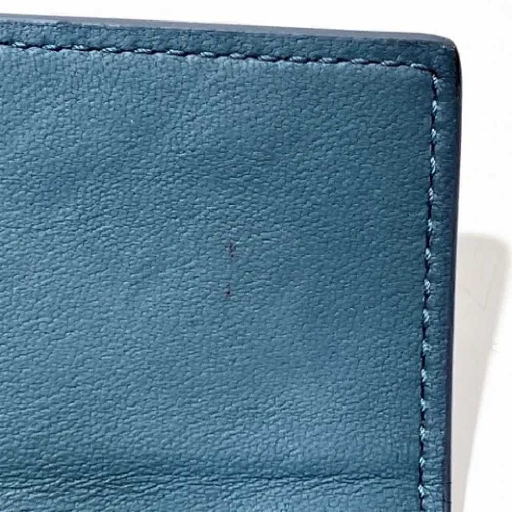 Bottega Veneta Vintage Pre-owned Leather wallets Blue Dames