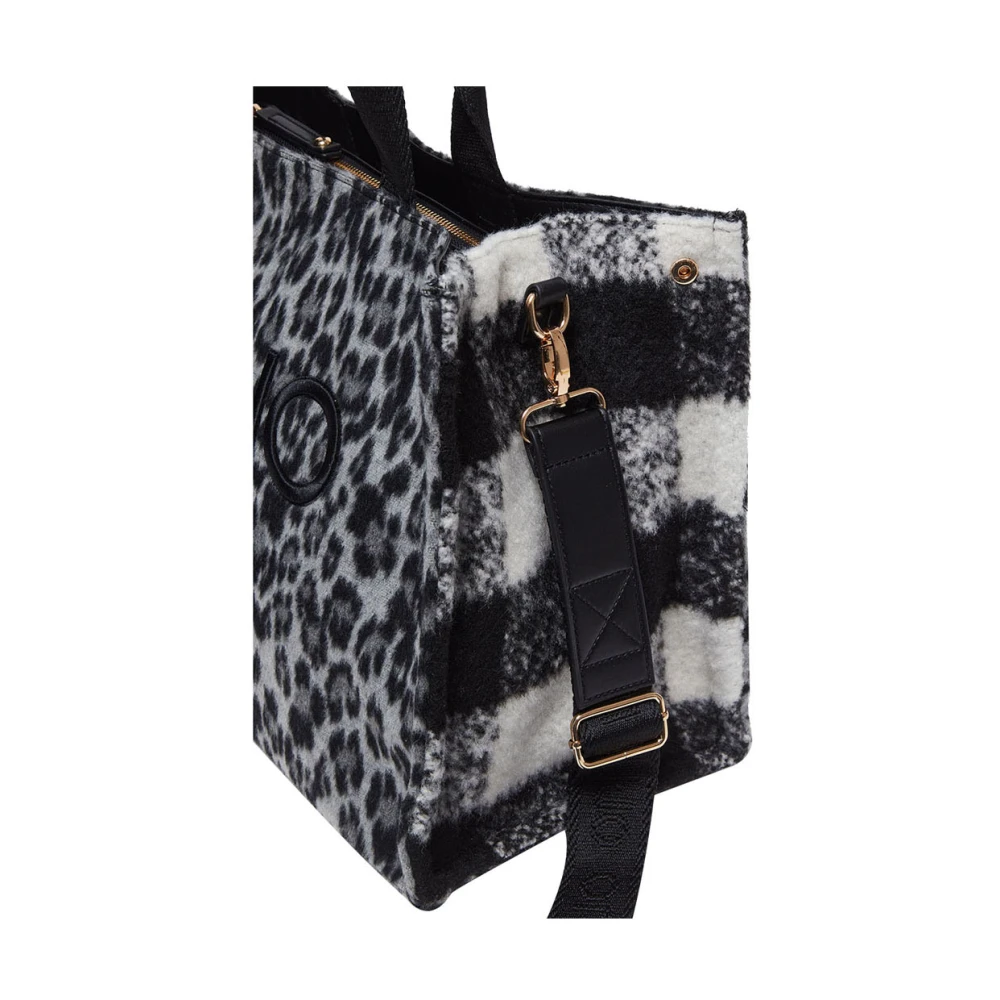 Liu Jo Elegante Zwarte Handtas met Gouden Details Black Dames