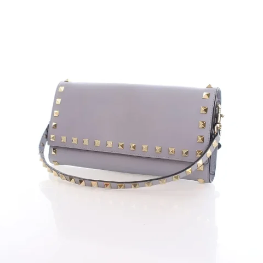 Valentino Vintage Pre-owned Leather shoulder-bags Purple Dames
