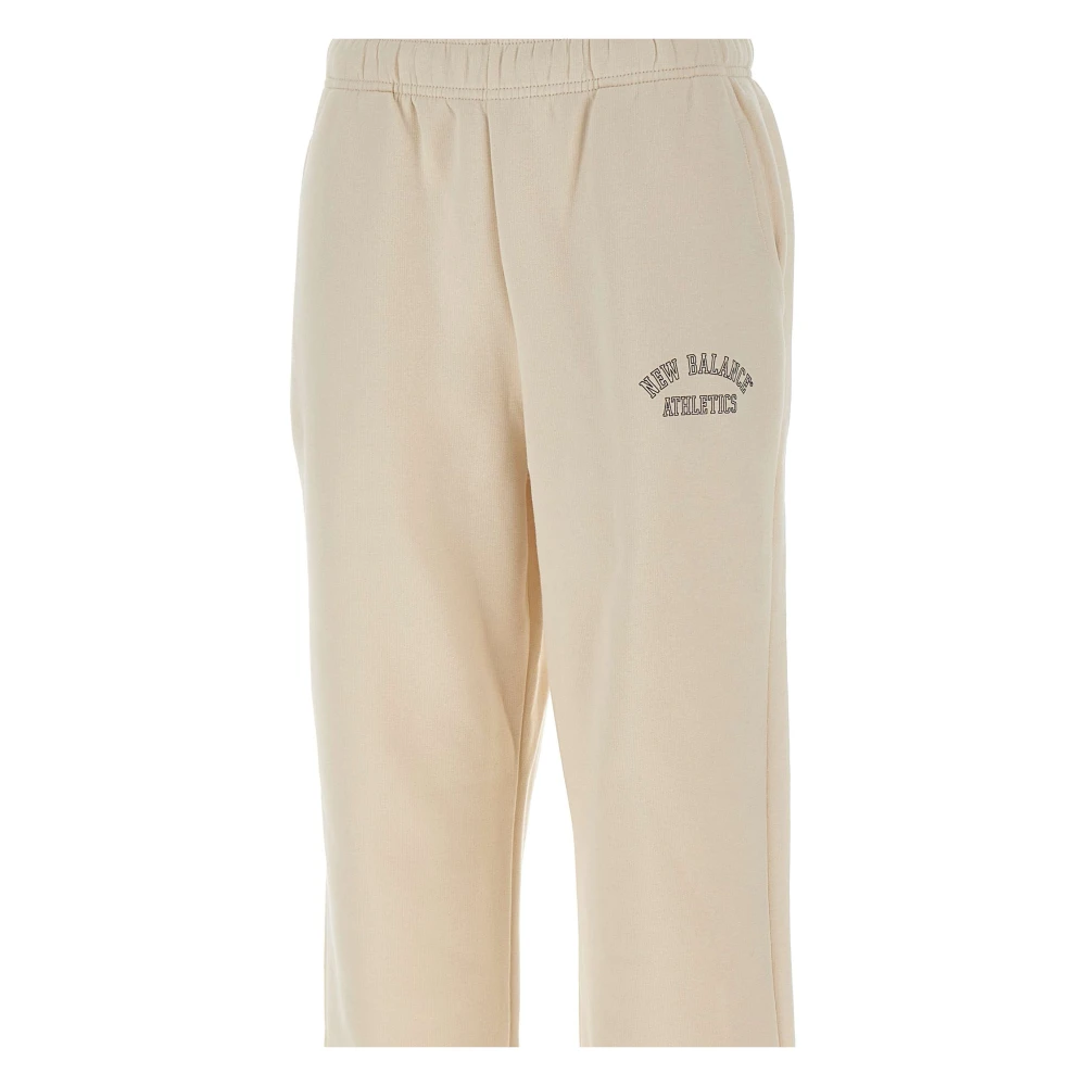 New Balance Katoenen Joggers Room Fleece Interieur White Dames