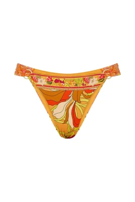 Blommig Bikinitrosa med Ringar