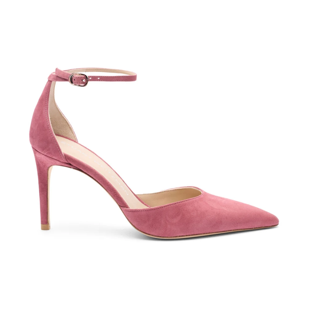 Stuart Weitzman Women's Pink Pumps, 7 Uk, Stuart Power Strap 85
