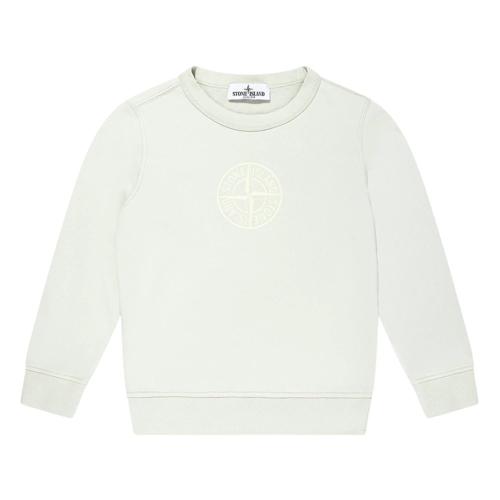 Stone Island Boys Beige Compass Logo Sweatshirt Size 2 Y