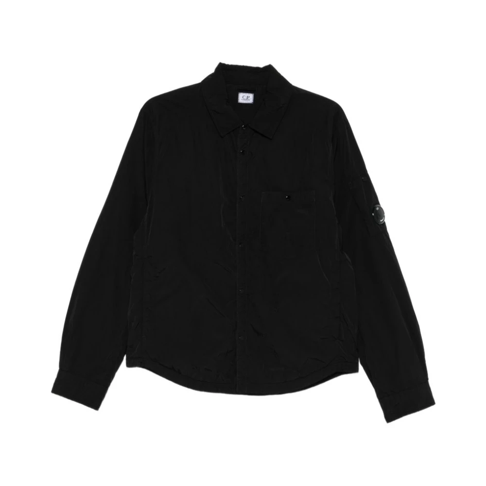 C.p. Company Men's Black Casual Shirts, Xl, C.p.company Coats