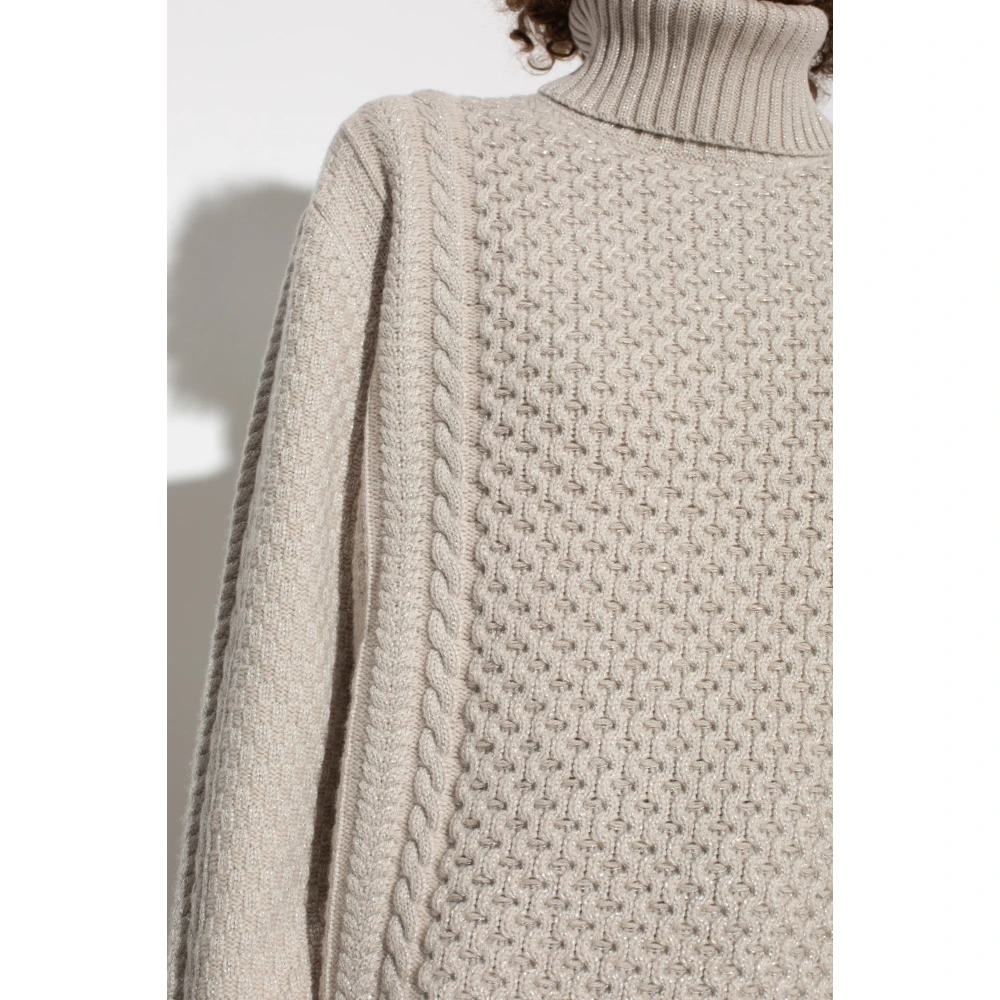 Fabiana Filippi Wollen Turtleneck Beige Dames