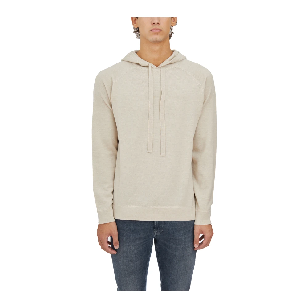Paolo Pecora Wollen Hoodie Beige Heren