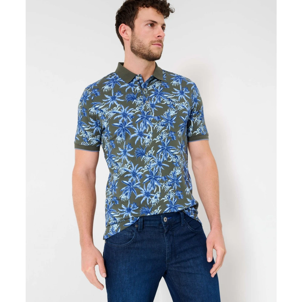 BRAX Bloemenprint Polo Shirt Multicolor Heren