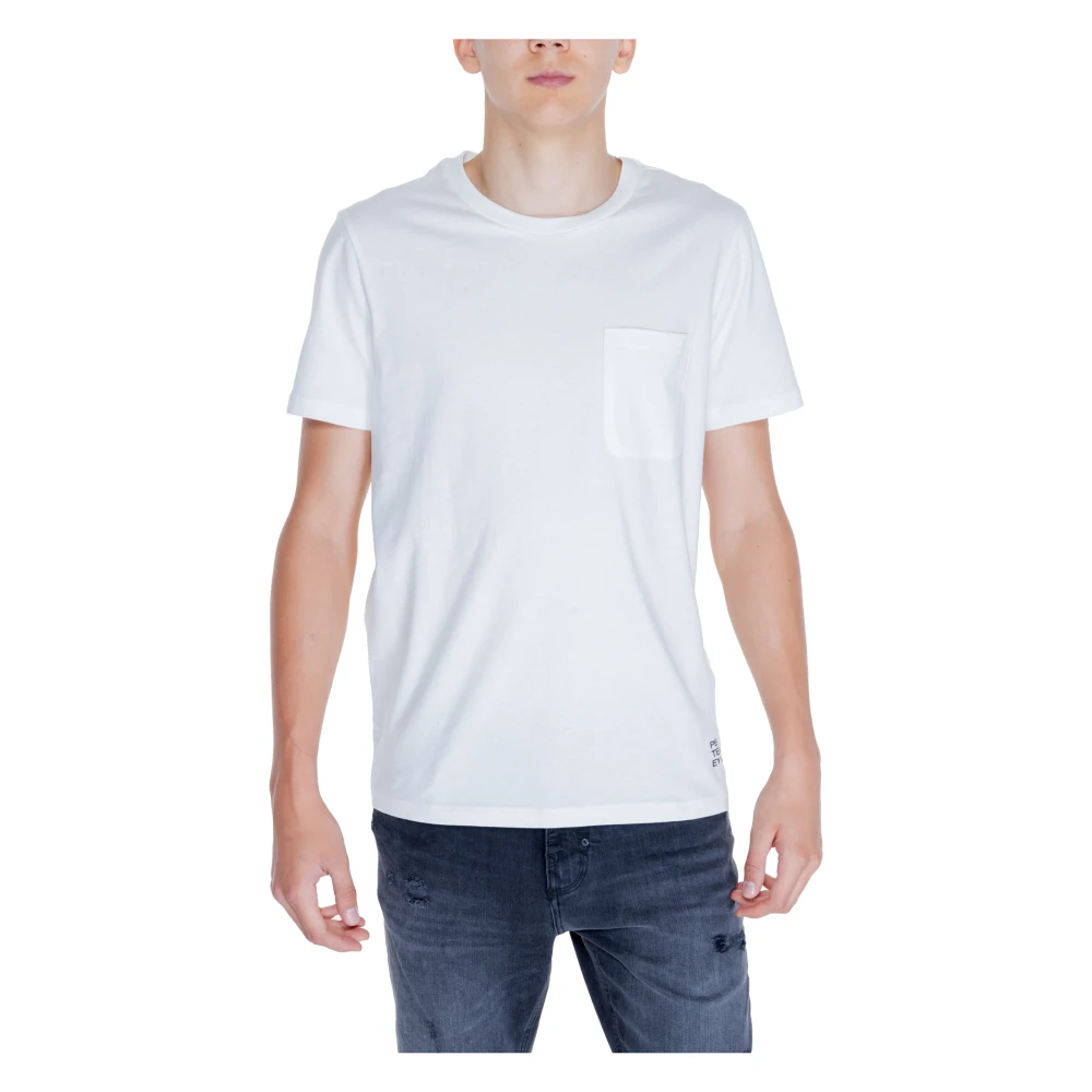 Peuterey Heren T-shirt Lente Zomer Collectie White Heren