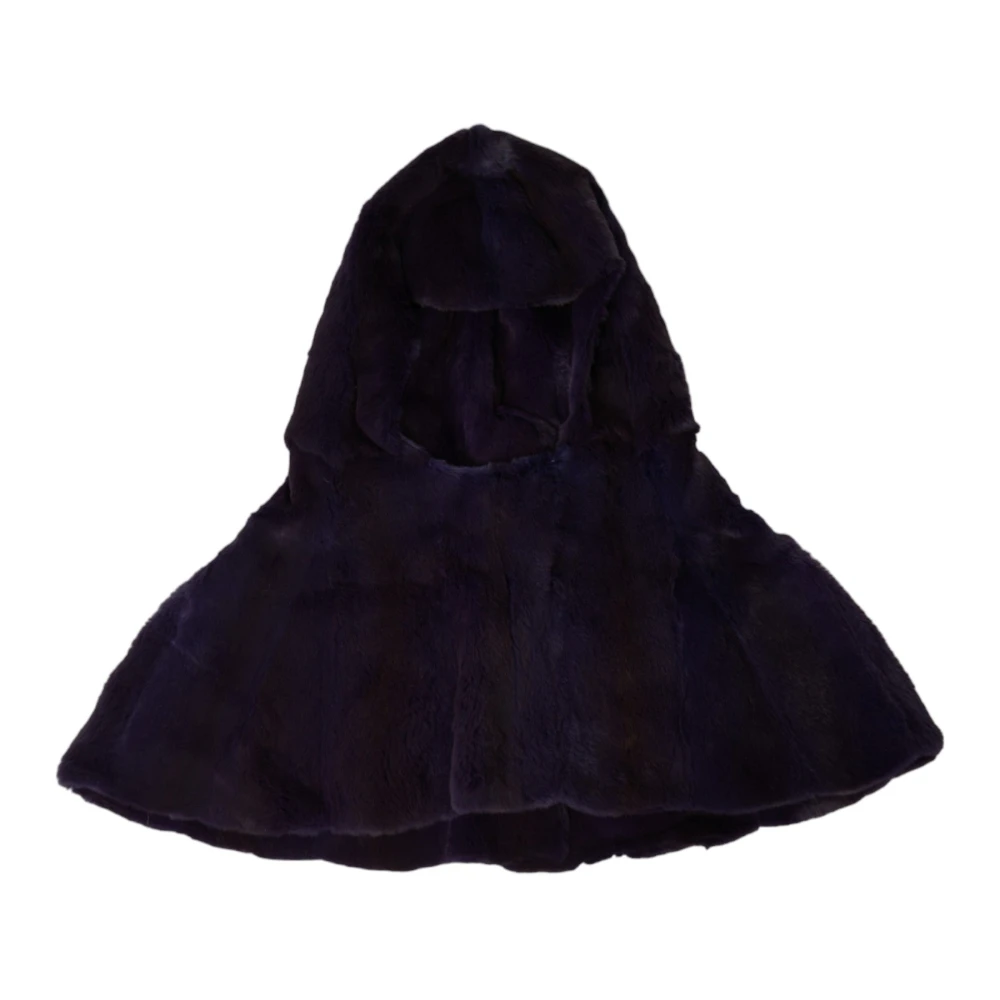 Dolce & Gabbana Zwarte Wezel Bont Hoofddeksel Pet Black Unisex