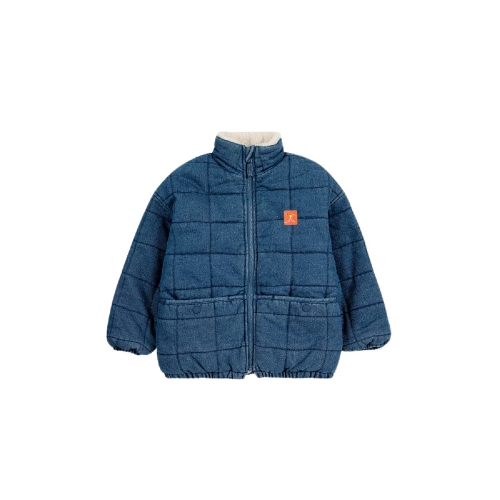 Bobo Choses Barn Denim Jacka med Fuskpäls Blue, Unisex