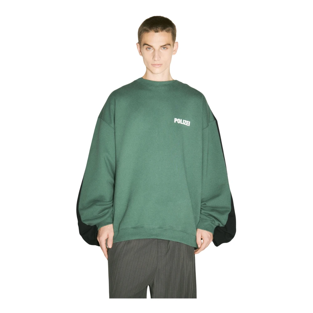 Vetements Dubbel Sweatshirt met Tekstprint Green Heren