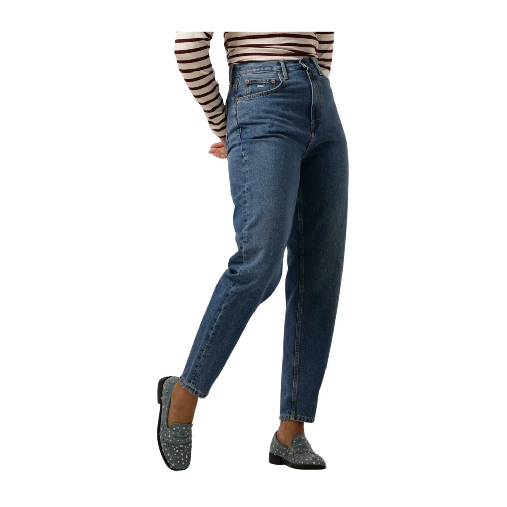 Tommy Jeans Donkerblauwe Mom Jeans Blue Dames