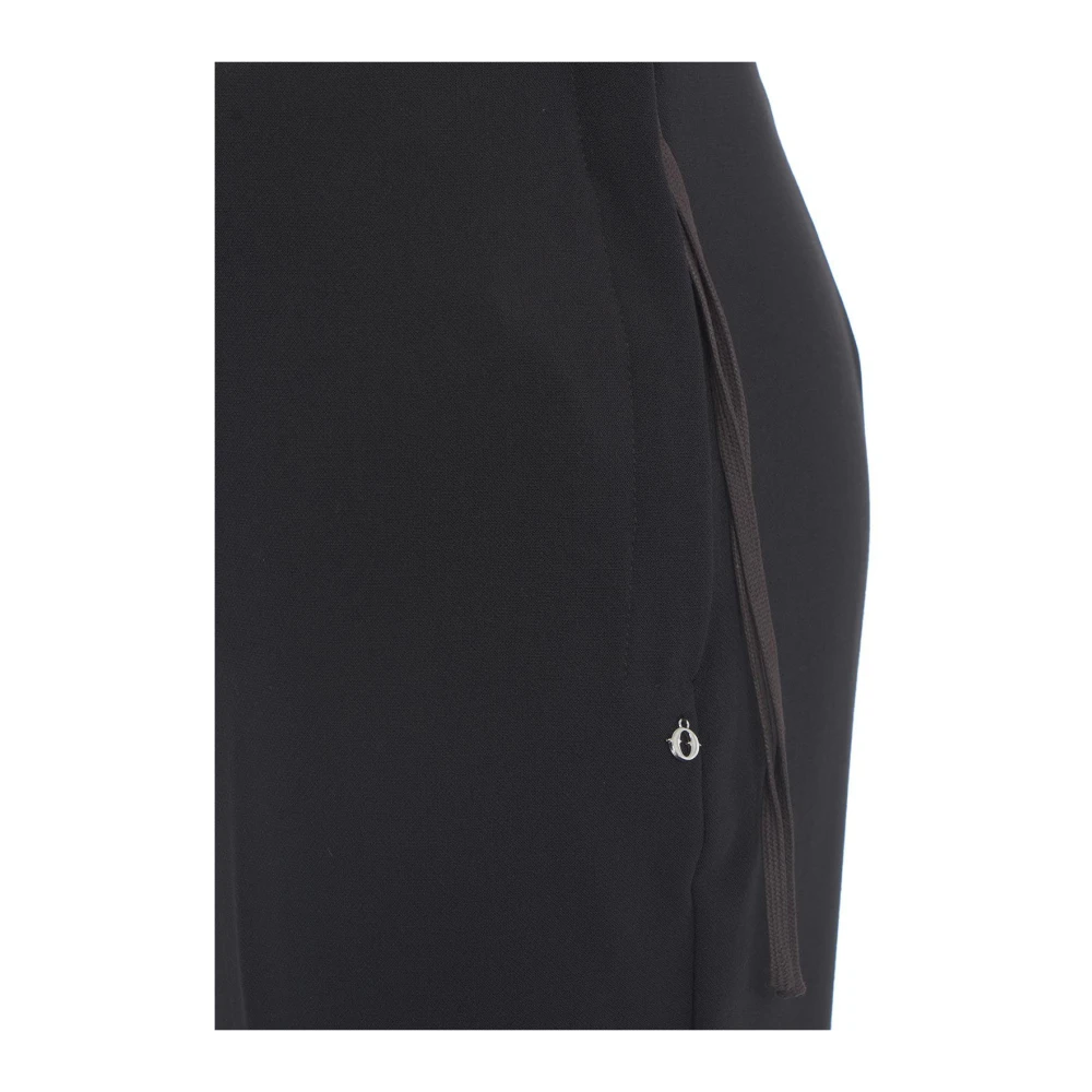 Ottod'Ame Zwarte Broek Aw24 Model Hoogte 178cm Black Dames