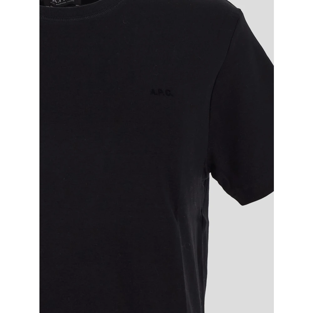 A.p.c. Klassiek katoenen T-shirt Black Heren