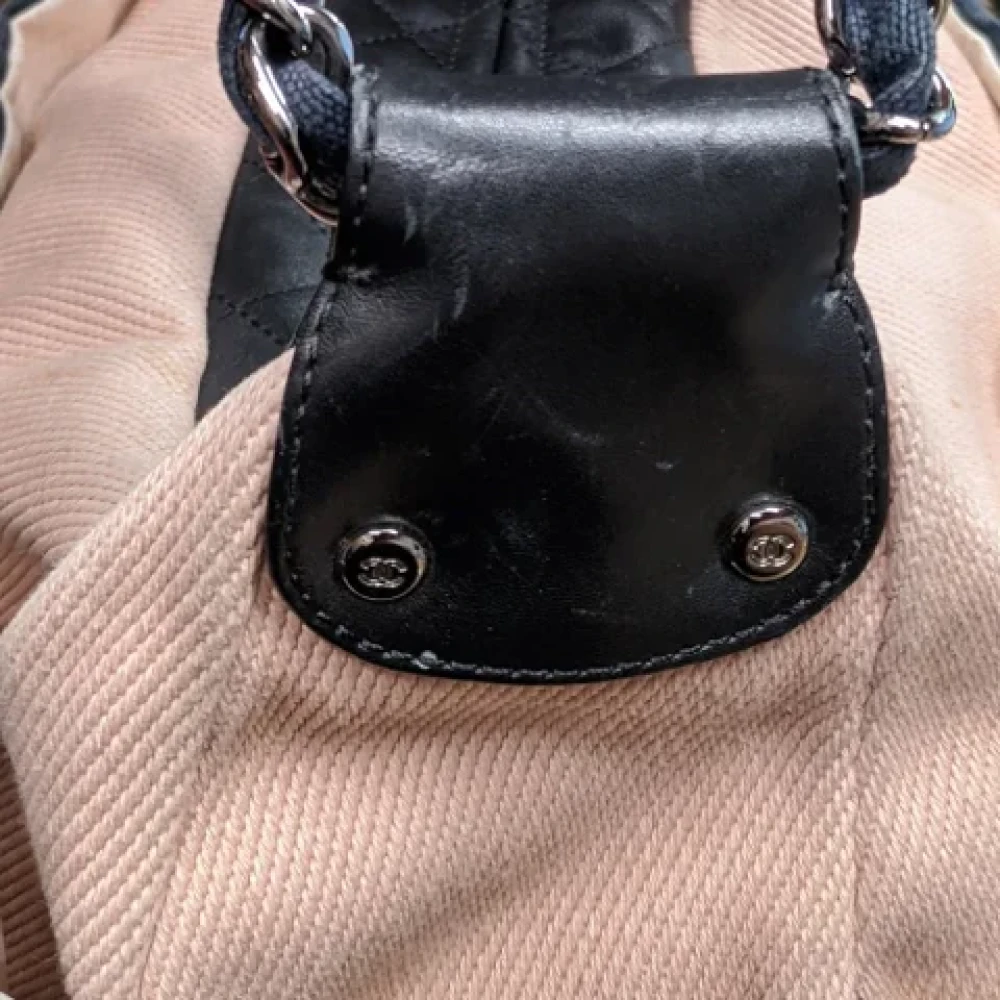 Chanel Vintage Pre-owned Cotton chanel-bags Blue Dames