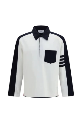 Oversized Colorblock Rugby Polo