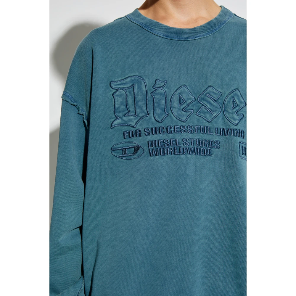 Diesel Hoodie S-Boxt-Raw Blue Heren