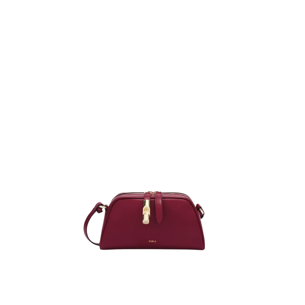 Furla Kersenleer Mini Schoudertas Red Dames