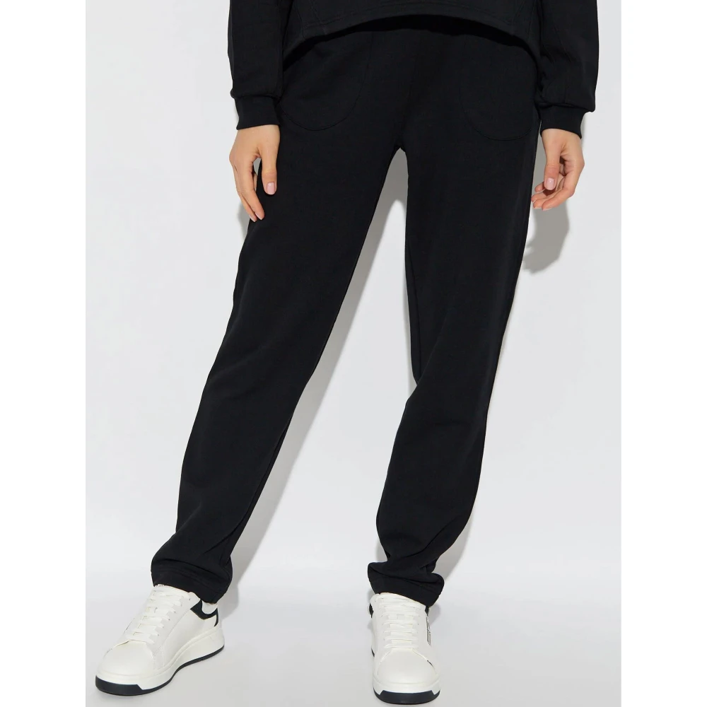 Emporio Armani Zwarte Jersey Broek Slim Fit Black Dames
