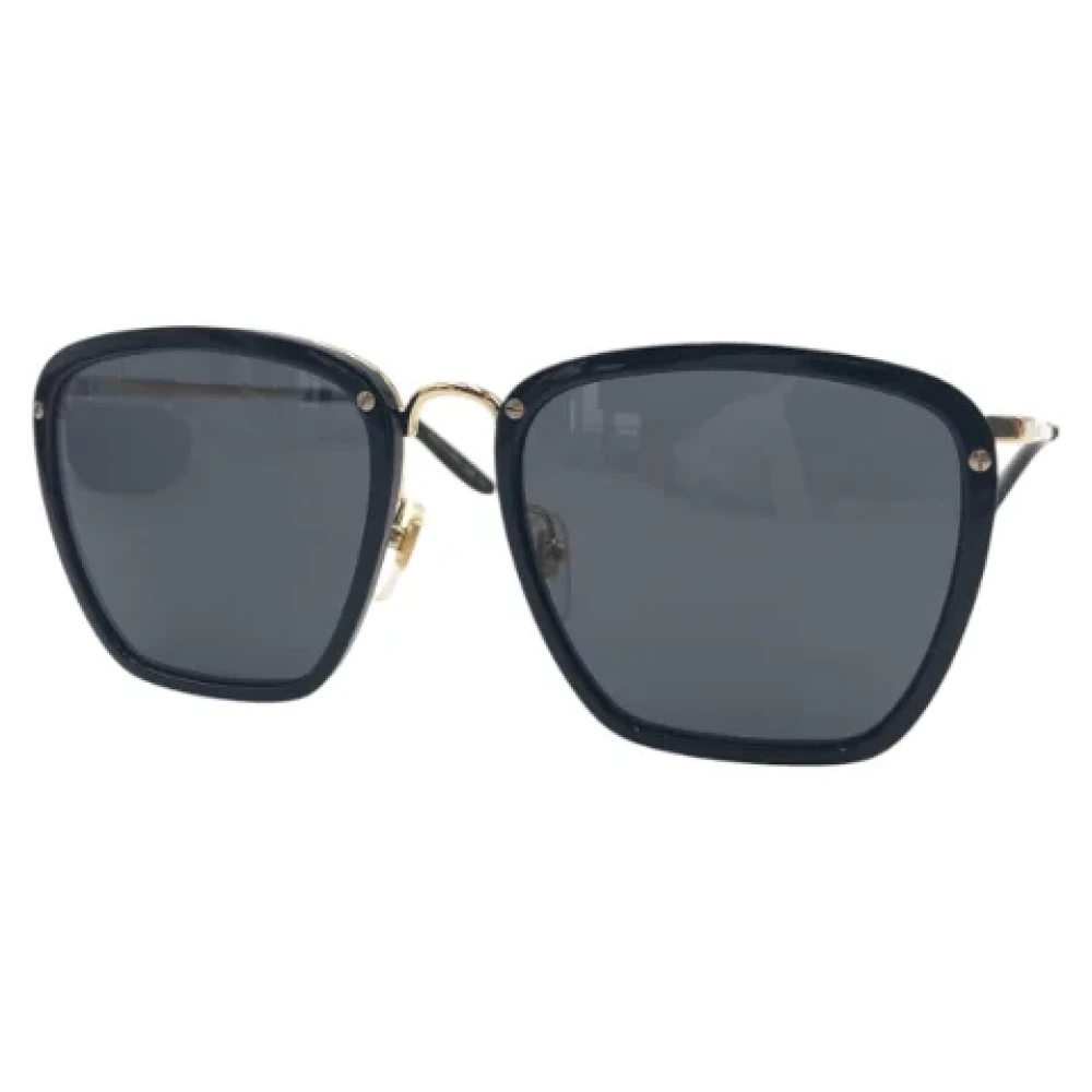 Gucci Vintage Pre-owned Metal sunglasses Black Dames