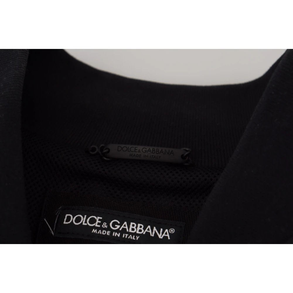 Dolce & Gabbana Zwarte Logo Bomber Jas Black Heren