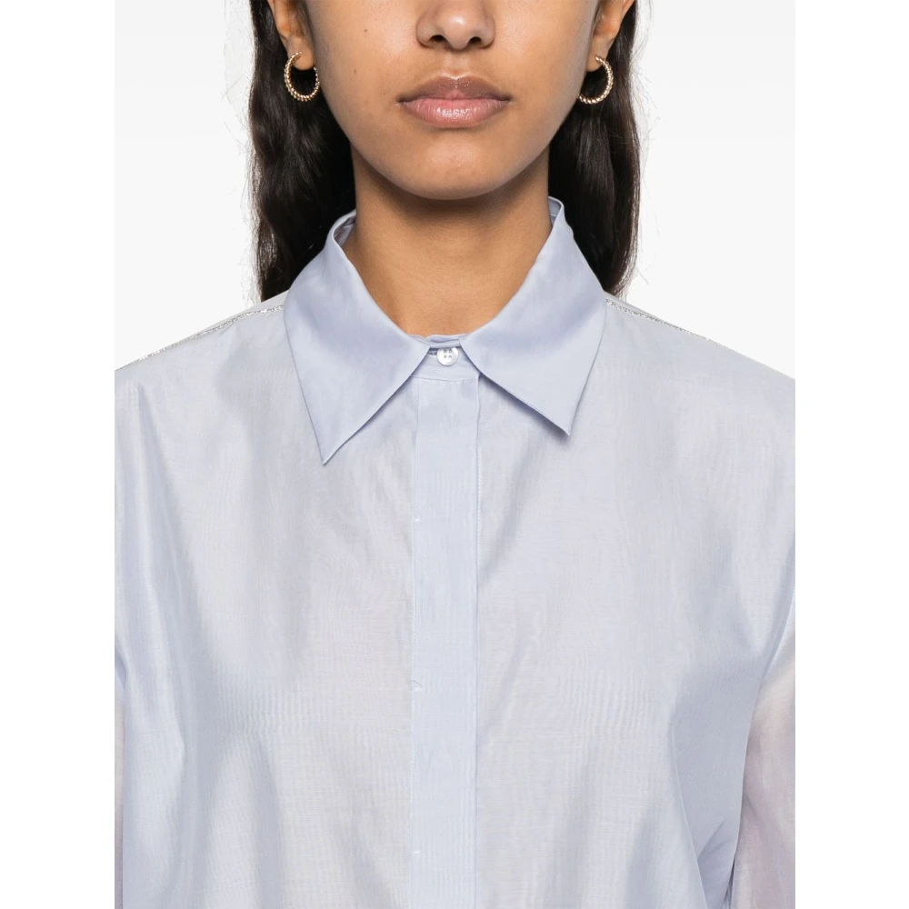 PESERICO Lichtblauwe Blouse Elegante Damesmode Blue Dames