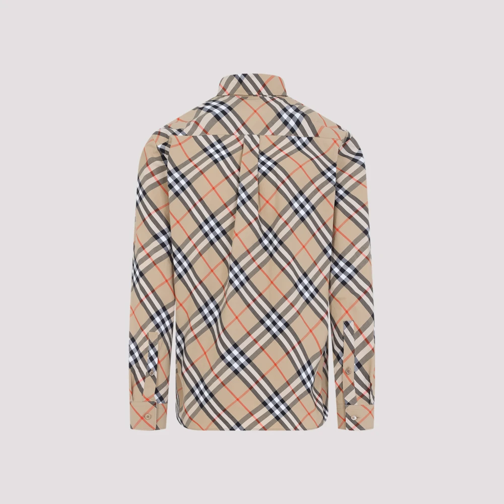 Burberry Sand Check Checkshirt Beige Heren